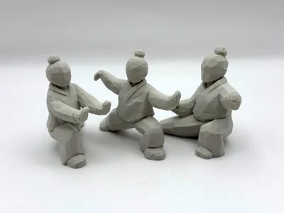 Triple Yoga Figurines