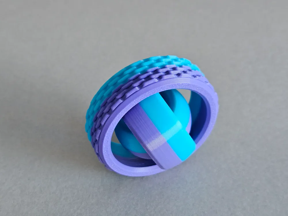 Woven Texture 3 Ring Gyro Fidget Spinner by Jimbobble - MakerWorld