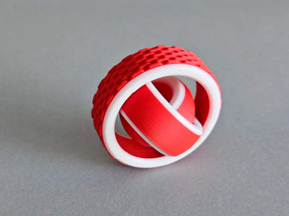 Woven Texture 3 Ring Gyro Fidget Spinner by Jimbobble - MakerWorld