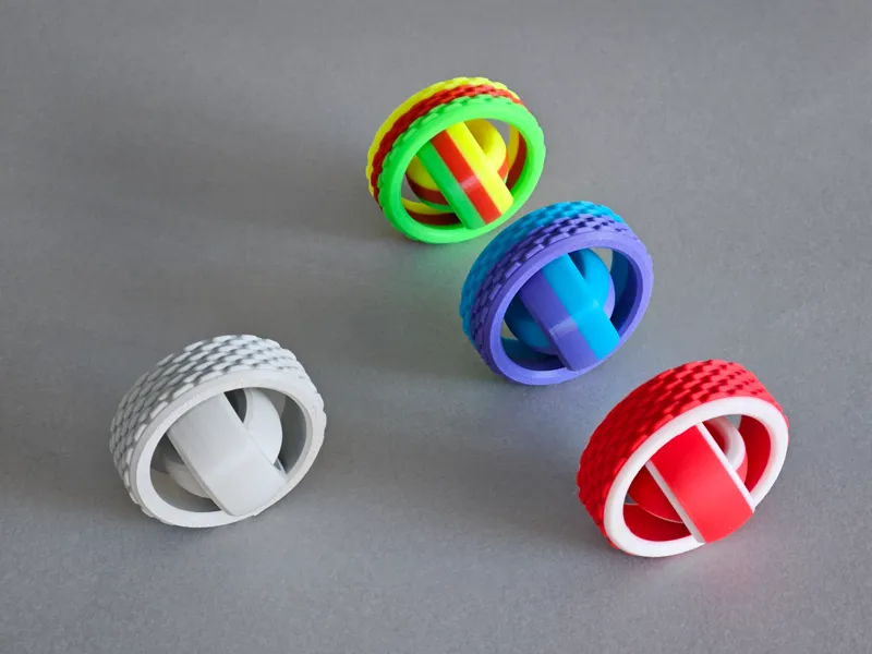 Woven Texture 3 Ring Gyro Fidget Spinner