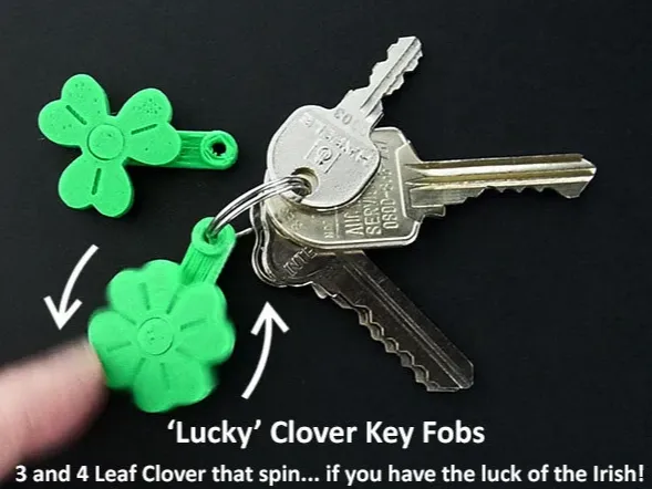 Spinning Clover Keychain