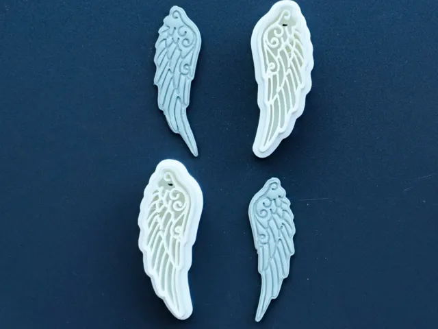Angel Wings Polymer Clay Cutter Earrings Necklace