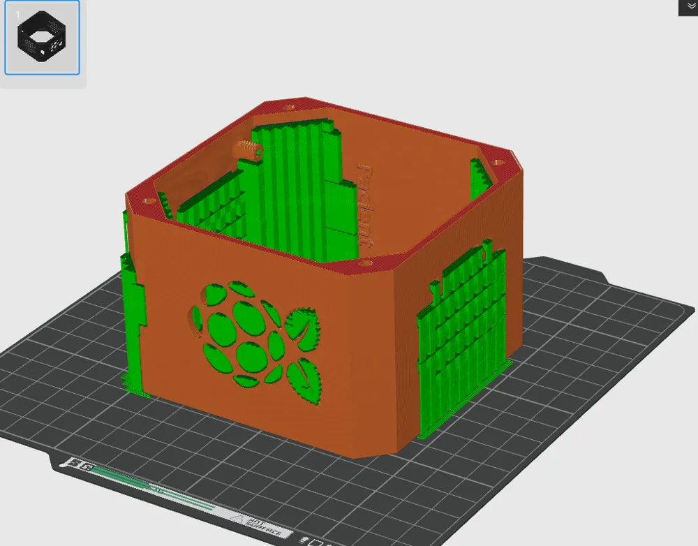 Raspberry pi 4 Fruit case, 40mm fan on top by Zius - MakerWorld