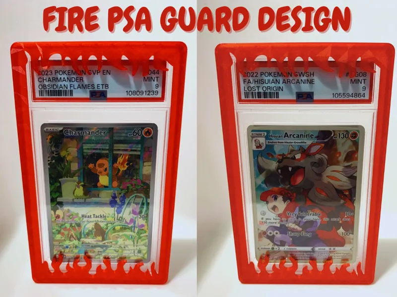 PSA Graded Bumper Pokemon/Graded Cards Fire Design