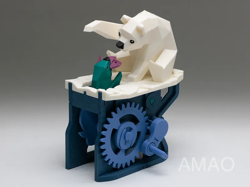 Polar Bear with Seal (automata) view 2