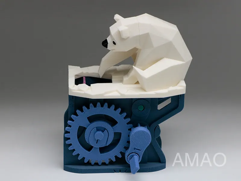 Polar Bear with Seal (automata) view 3