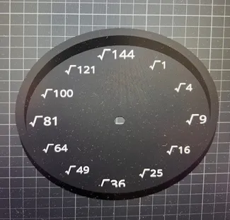 Square root clock