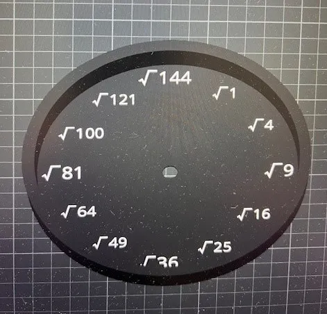 Square root clock