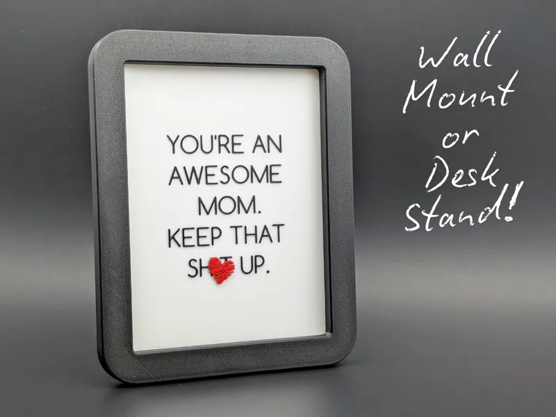 Awesome Mom Framed Art for Desk or Wall