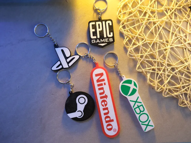 Keychain PlayStation-Nintendo-Xbox-Steam-EpicGames