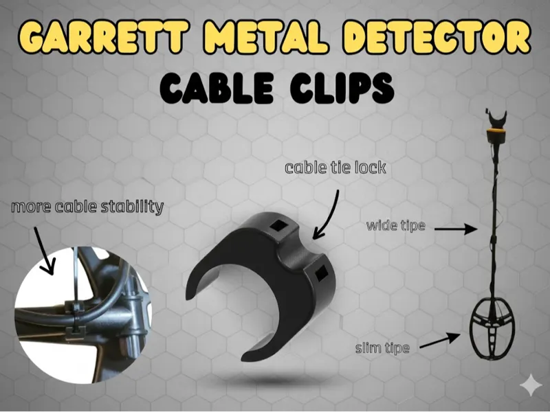 Garrett metal detector cable clips holder