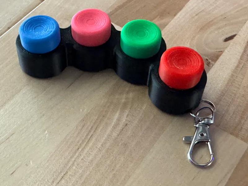4 Button Clicker with Keychain