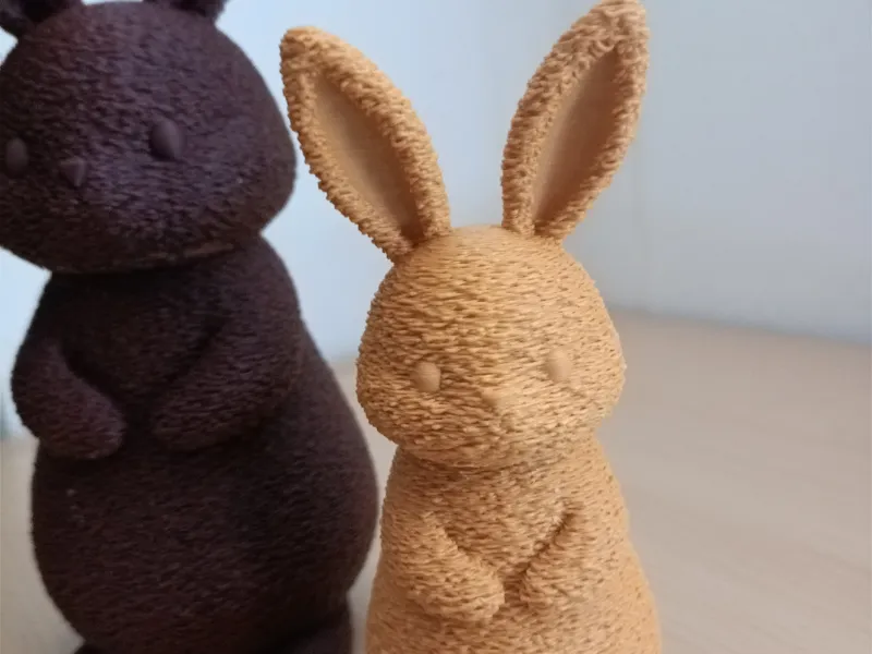 Süßer Osterhase mit Fuzzy Skin gedruckt
