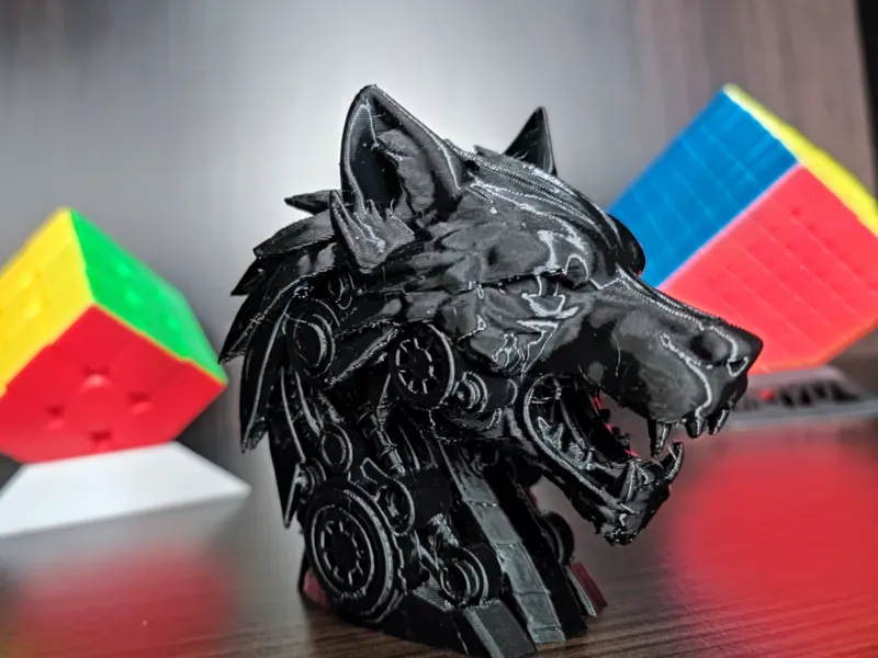 cyber wolf head