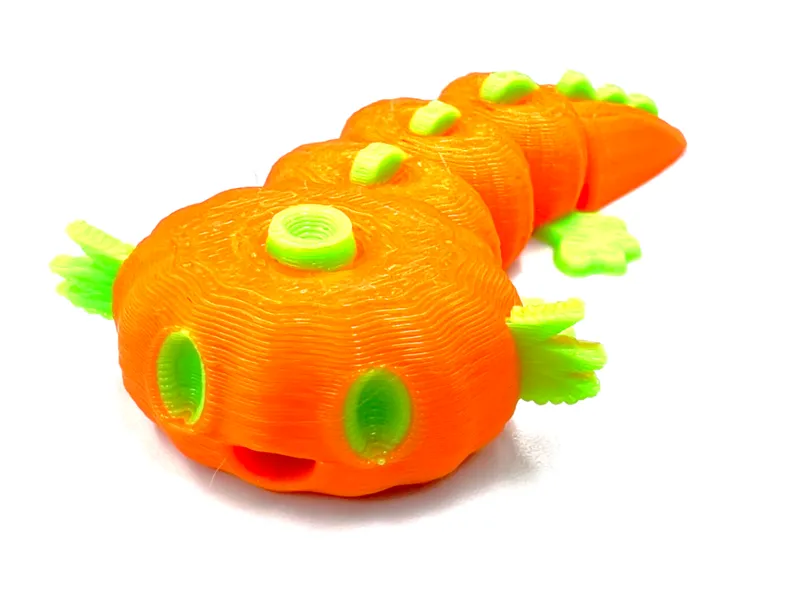 Halloween Pumpkin Articulated Axolotl Fidget 