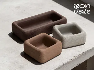 Rustic Style 朴拙陶土方形器具套组 Vessel Set