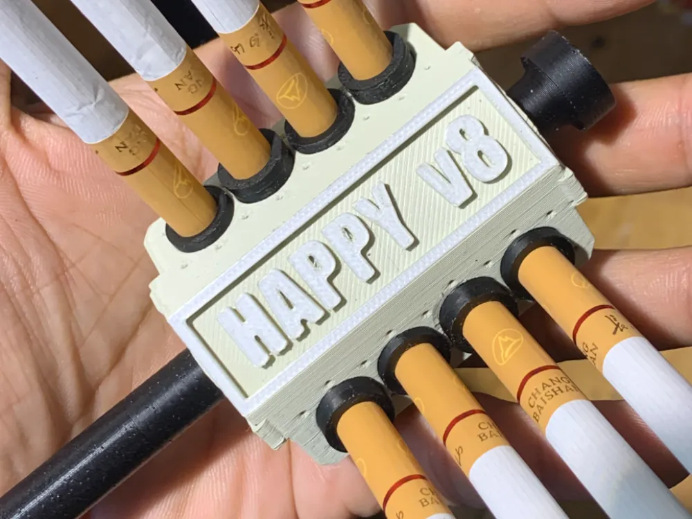 Embout de cigarette lectronique V8, pour deux personnes, 8 fois plus de  plaisir, extensible  l'infini, acclrateur de vie, sans support,  plusieurs couleurs, amusez-vous ! - Modle d'Impression 3D Gratuit -  MakerWorld