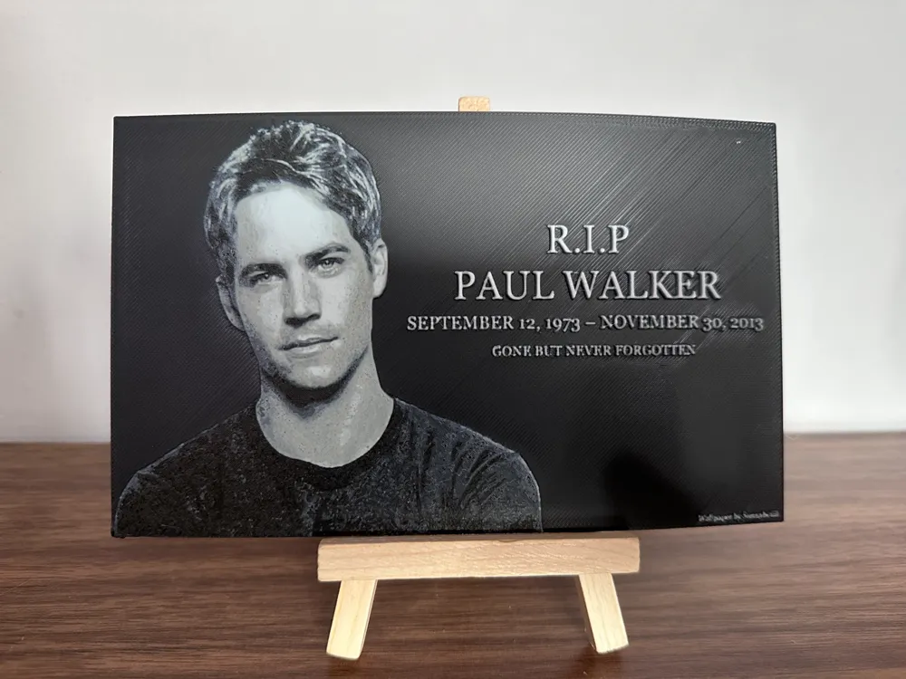 Paul Walker Hueforge ( Fast and Furious - Free 3D Print Model - MakerWorld
