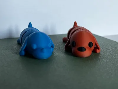 Cute Chibi Flexi Puppy (Print-in-Place)⁠