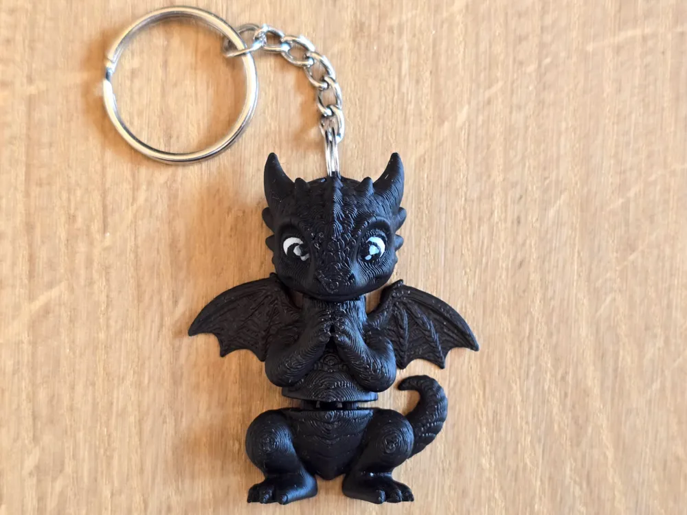 Llavero: Cute dragon flexi keychain - quick print. Referencia del modelo original.