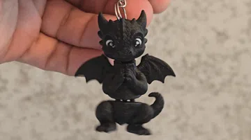Llavero: Cute dragon flexi keychain - quick print — vista de referencia 3