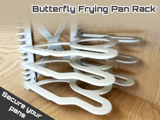 Butterfly frying pan rack