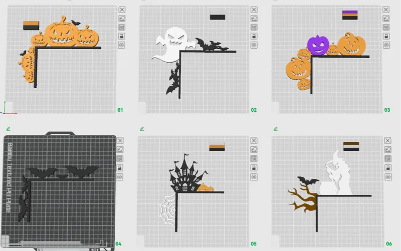 8 Pieces of Halloween Door Corners