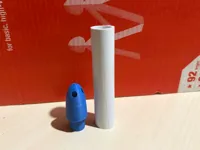 Nosecone shape fitted to 3/4" PVC pipe