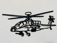 Déco murale grand format hélicoptère Apache — photo 1