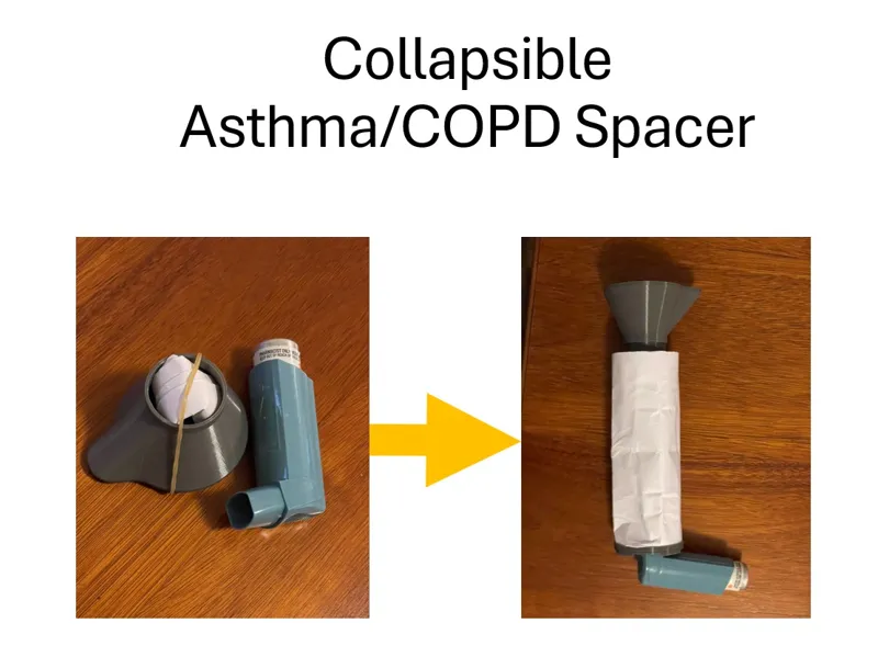 Portable Low-Static Paper Tube Asthma Spacer