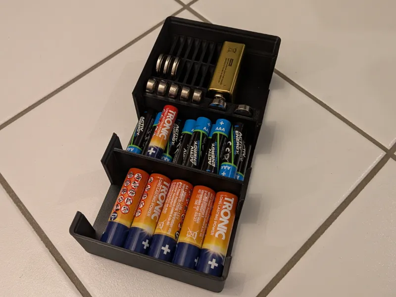 Gridfinity Stackable 2x4x6U Battery Tray