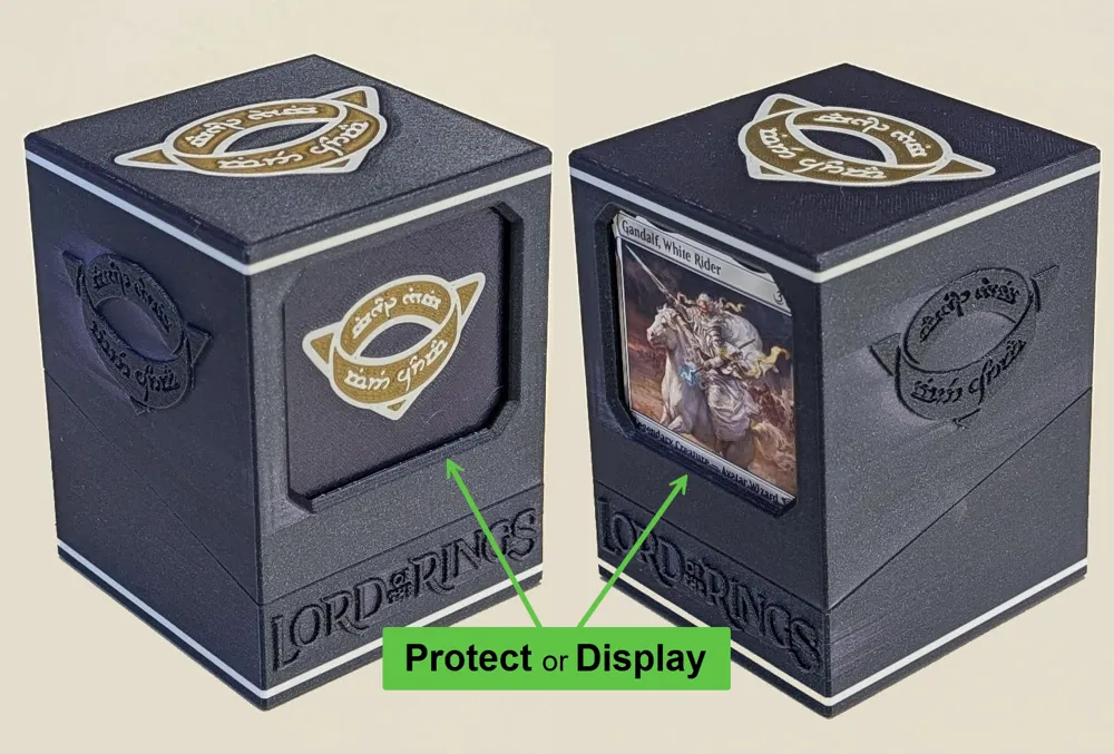 Koleksiyonluk Orta Dünya Temalı Tahta Oyun Kartı Kutusu Dekoratif Süs