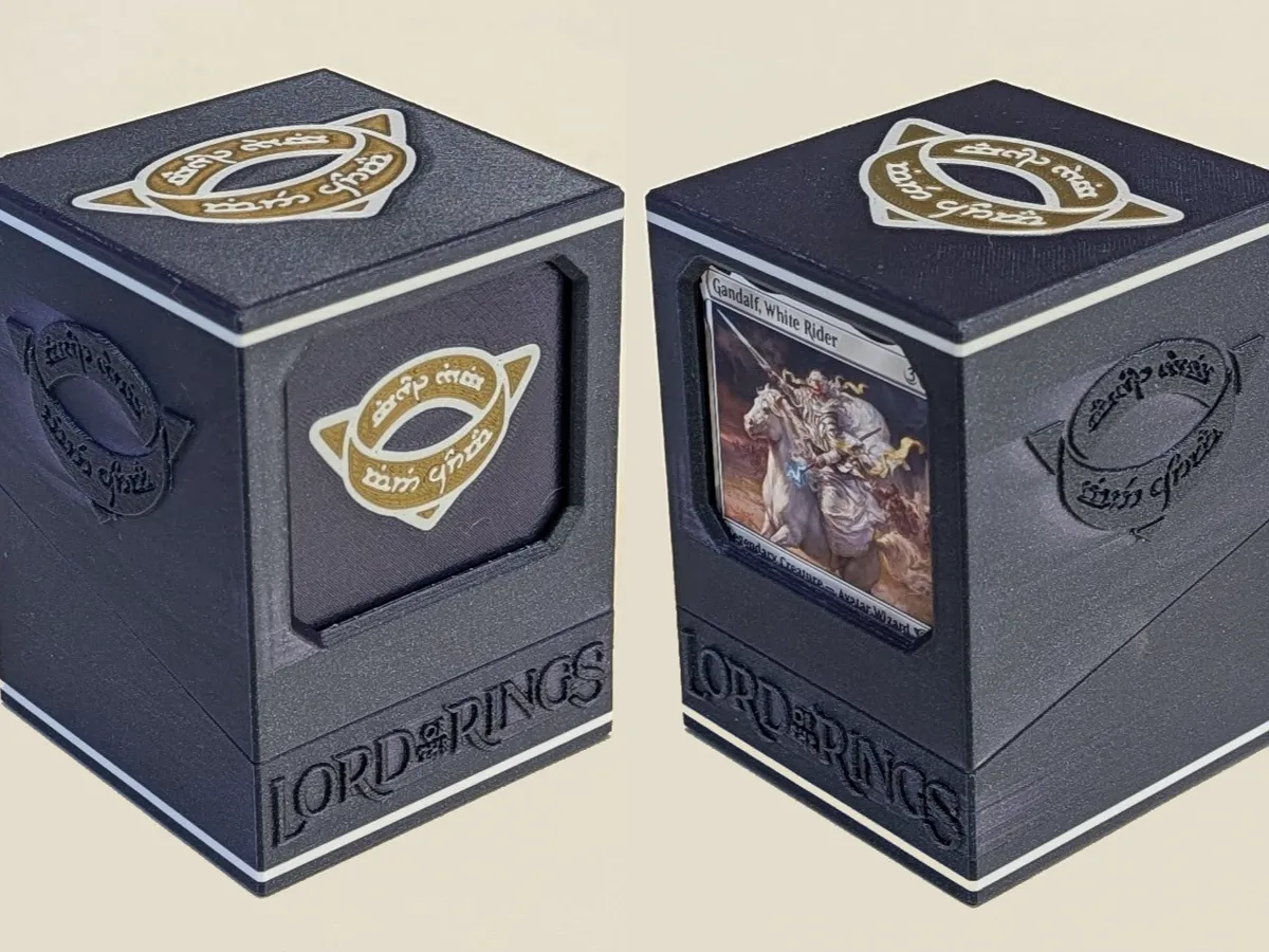 Koleksiyonluk Orta Dünya Temalı Tahta Oyun Kartı Kutusu Dekoratif Süs