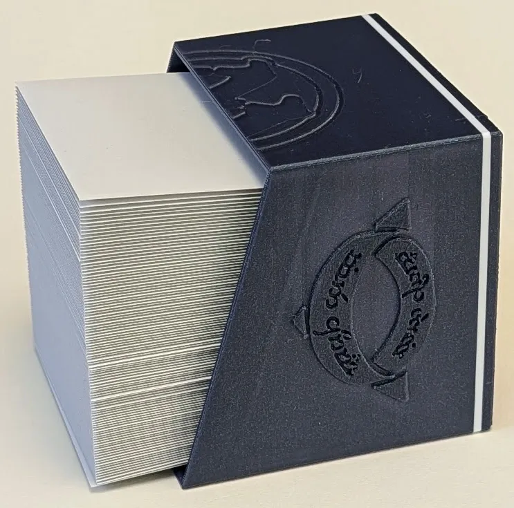 Koleksiyonluk Orta Dünya Temalı Tahta Oyun Kartı Kutusu Dekoratif Süs