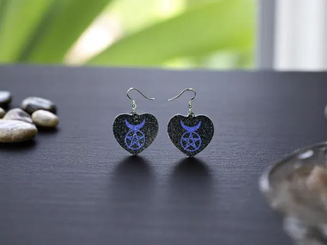 Horned God pentacle earrings