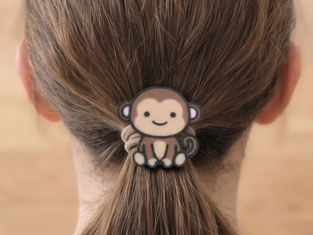 Affen Haargummi-Charm / Haar-Accessoire