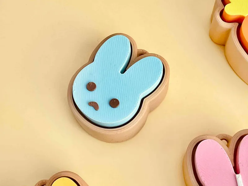 Bunny A — Fidget Clicker Keychains