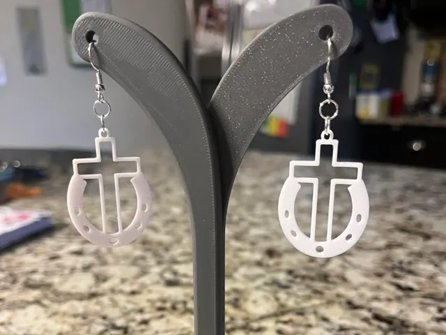 Horseshoe Cross Earrings