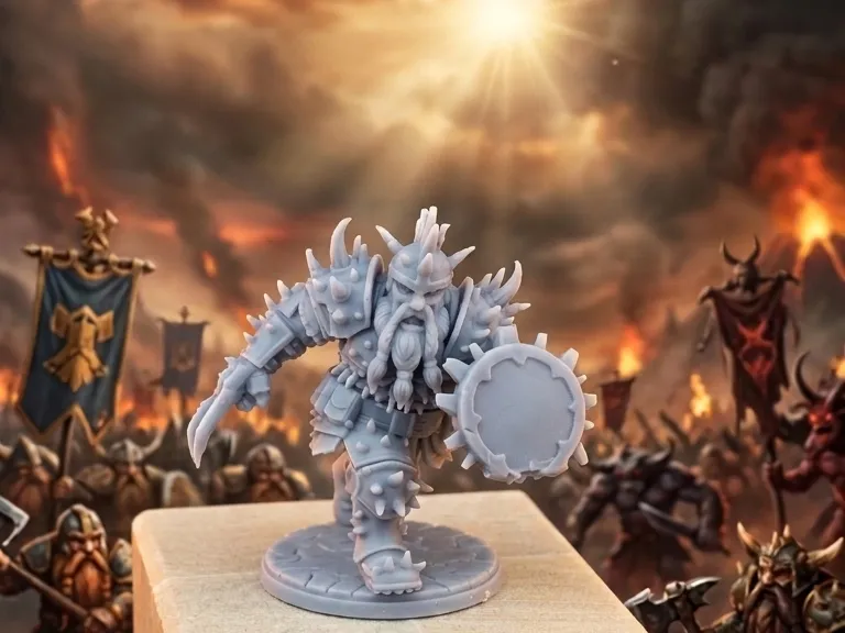 D&D MINIATURE - The Spiked Dwarf