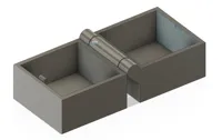 Boîte 50x50x50mm à charnière et fermoir — photo 2