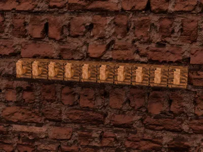 Minecraft wooden hanger/ for keys or cloths