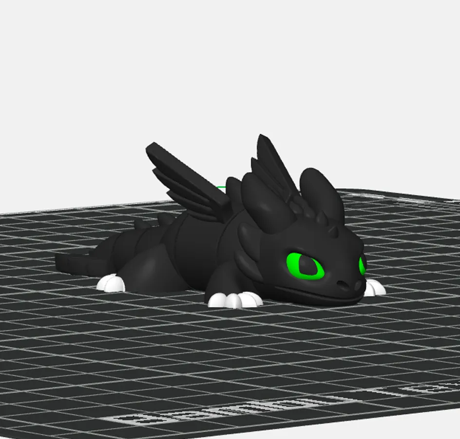 Articulated Dragon toothless Night Fury Cute Flexi view 4