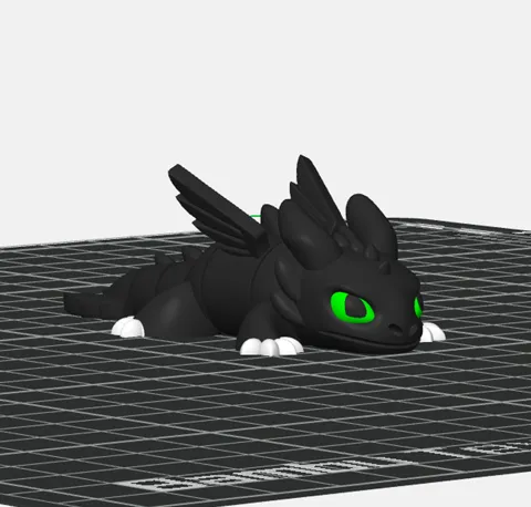 Articulated Dragon toothless Night Fury Cute Flexi view 4