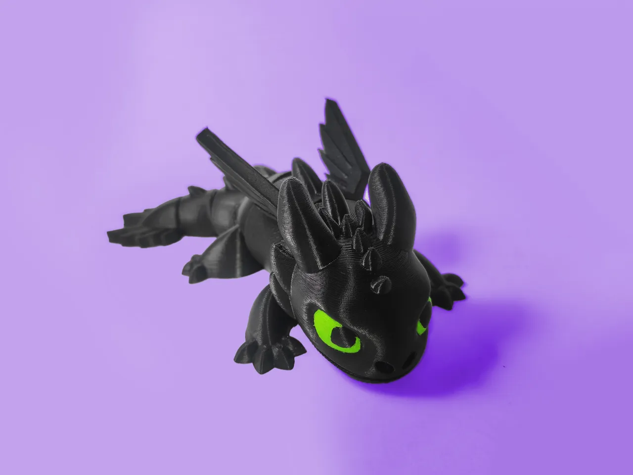 Articulated Dragon toothless Night Fury Cute Flexi view 2