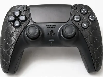 PS5 controller cover with scale texture