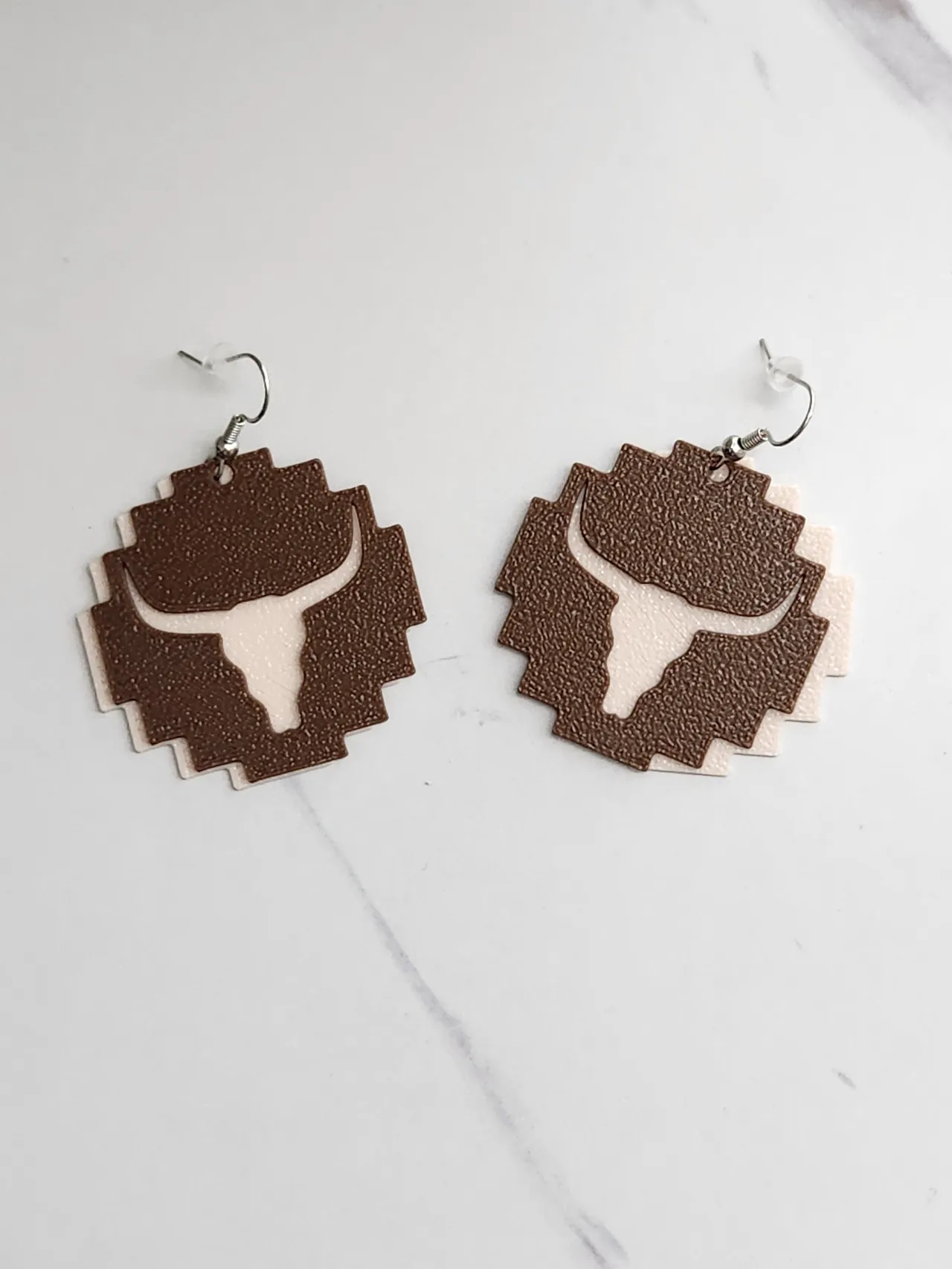 Western Bull Skull Earrings view 3