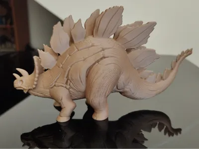 Stylized Wooden Stegosaurus