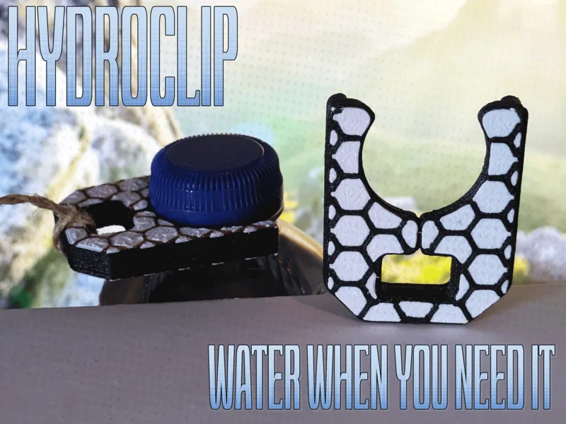 HydroClip|A modern Bottle Holder Clip for Backpack