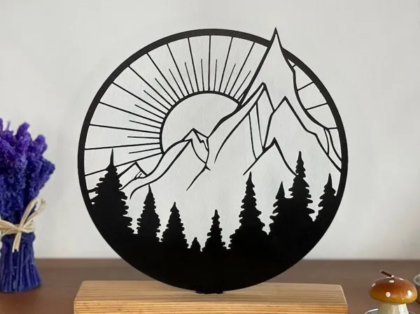 Tableau mural paysage de montagnes