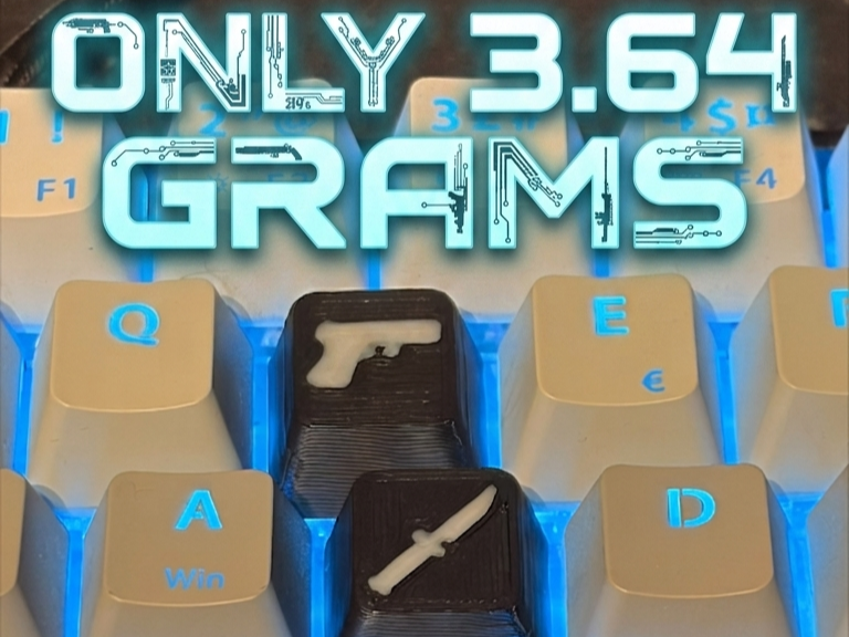 Pistol And Knife Keycaps CS2 Themed